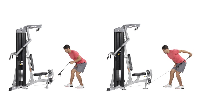 Tríceps kickback ejercicio en maquina de gimnasio para hoteles 1